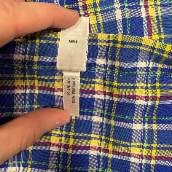 Ralph Lauren Blue and Yellow Plaid Shirt XL Tall - Picture 4 of 5
